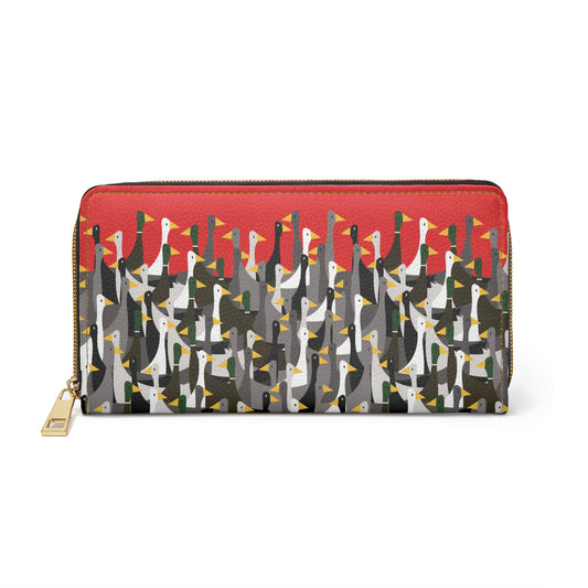 That is a LOT of ducks - Silken Ruby eb141f - Zipper Wallet