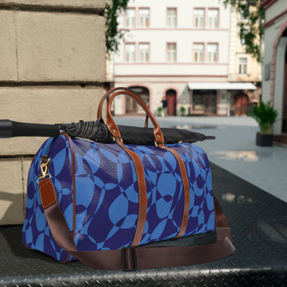 Sapphire Swirl - Azure - Waterproof Travel Bag