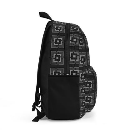 Intersecting Squares - Black Gray - Backpack
