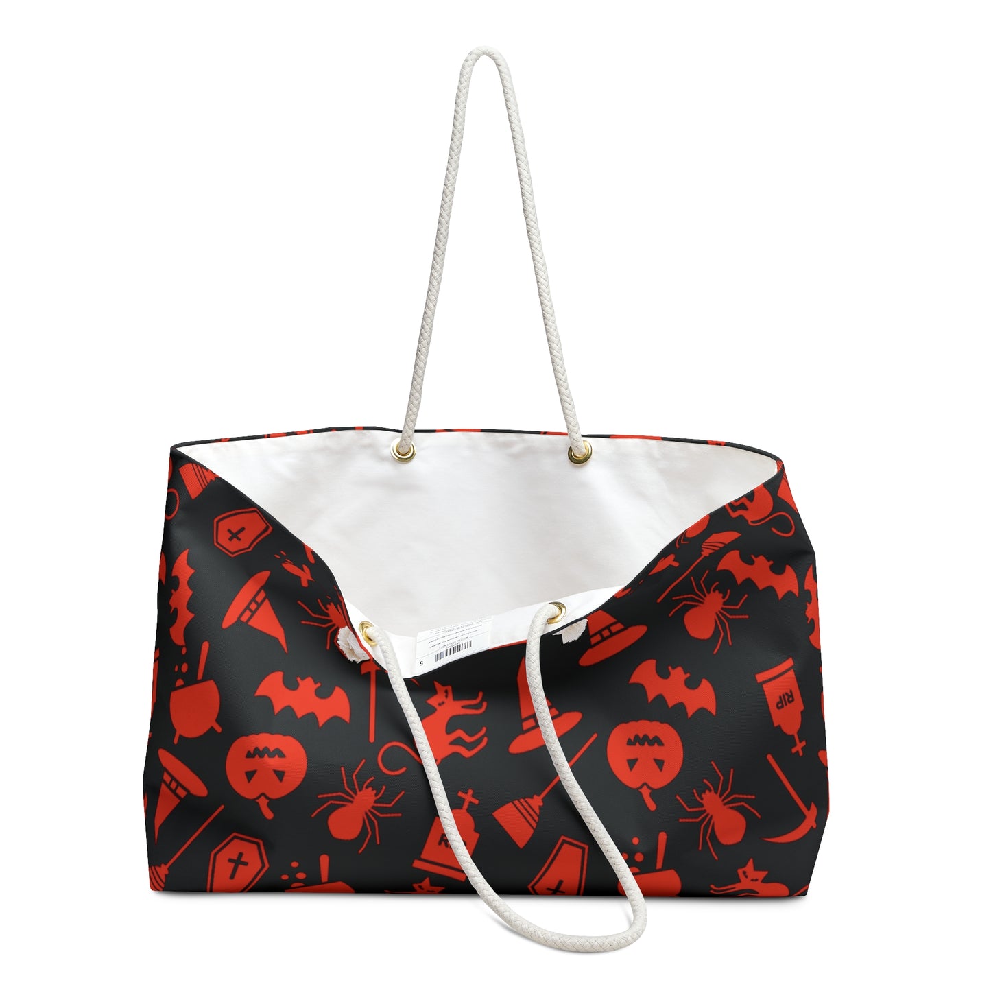 Halloween Scaries - Big - Orange - Black 000000 - Weekender Bag