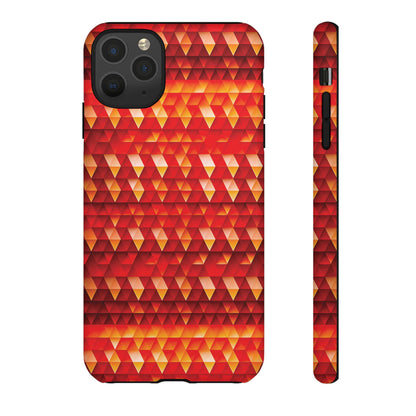 Geometric Flame - Red Triangles - Boston University Red d00000 - Tough Cases