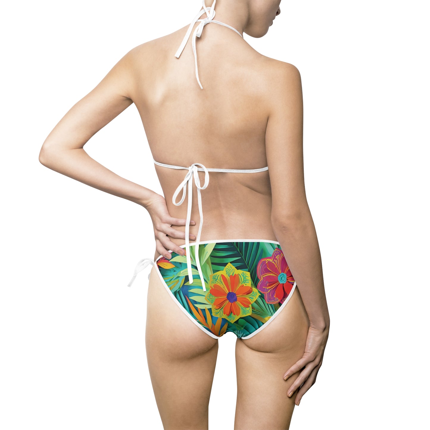 Multiple Tropical Flowers2 - Women's Bikini Swimsuit