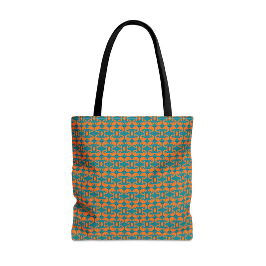 Playful Dolphins Orange F58220 - Tote Bag