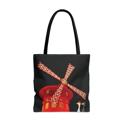 Ducks Visit Moulin Rouge - Black 000000 - Tote Bag