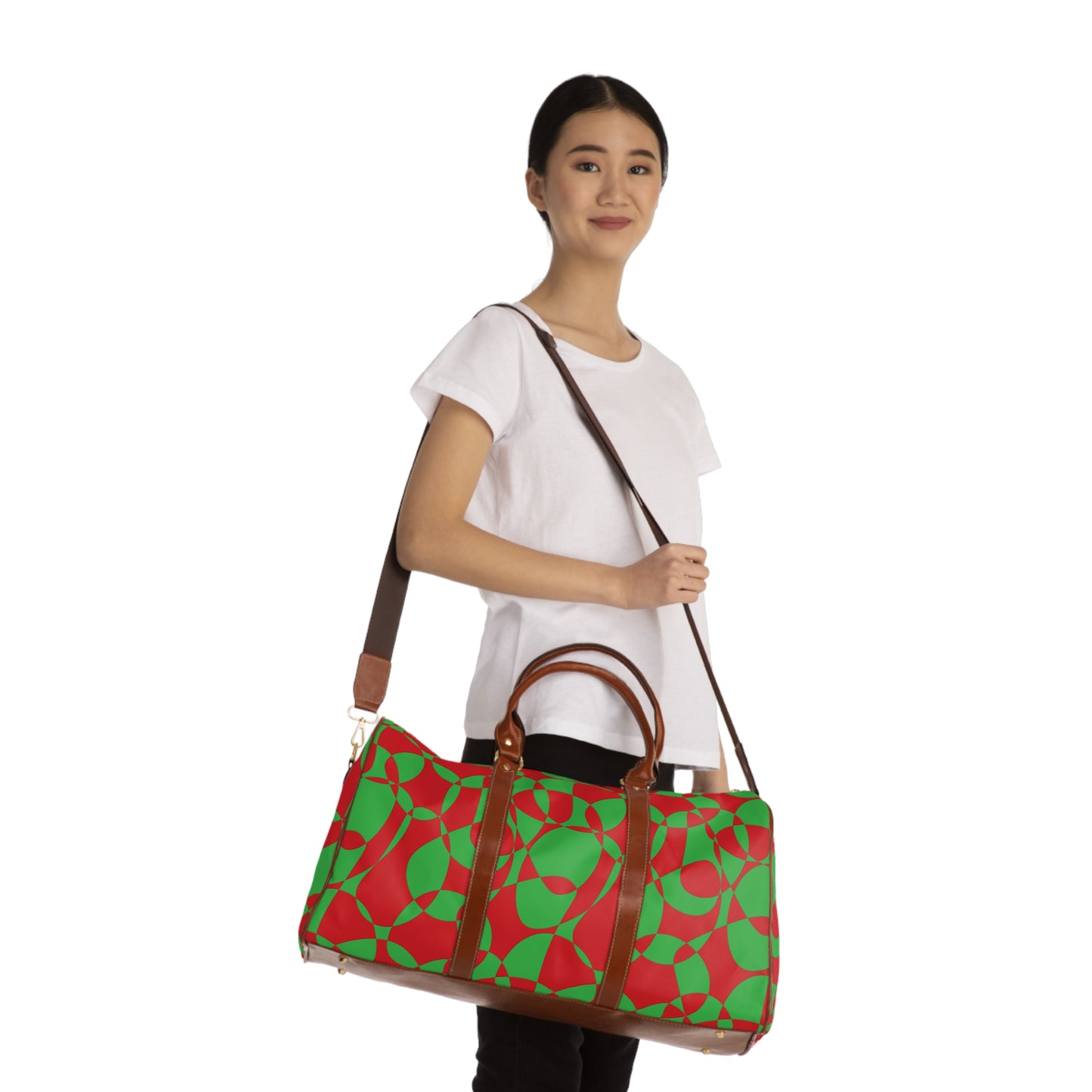 Scarlet Symphony - Lime Green - Waterproof Travel Bag