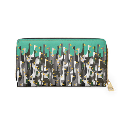 That is a LOT of ducks - Turquoise 12d3ad - Zipper Wallet