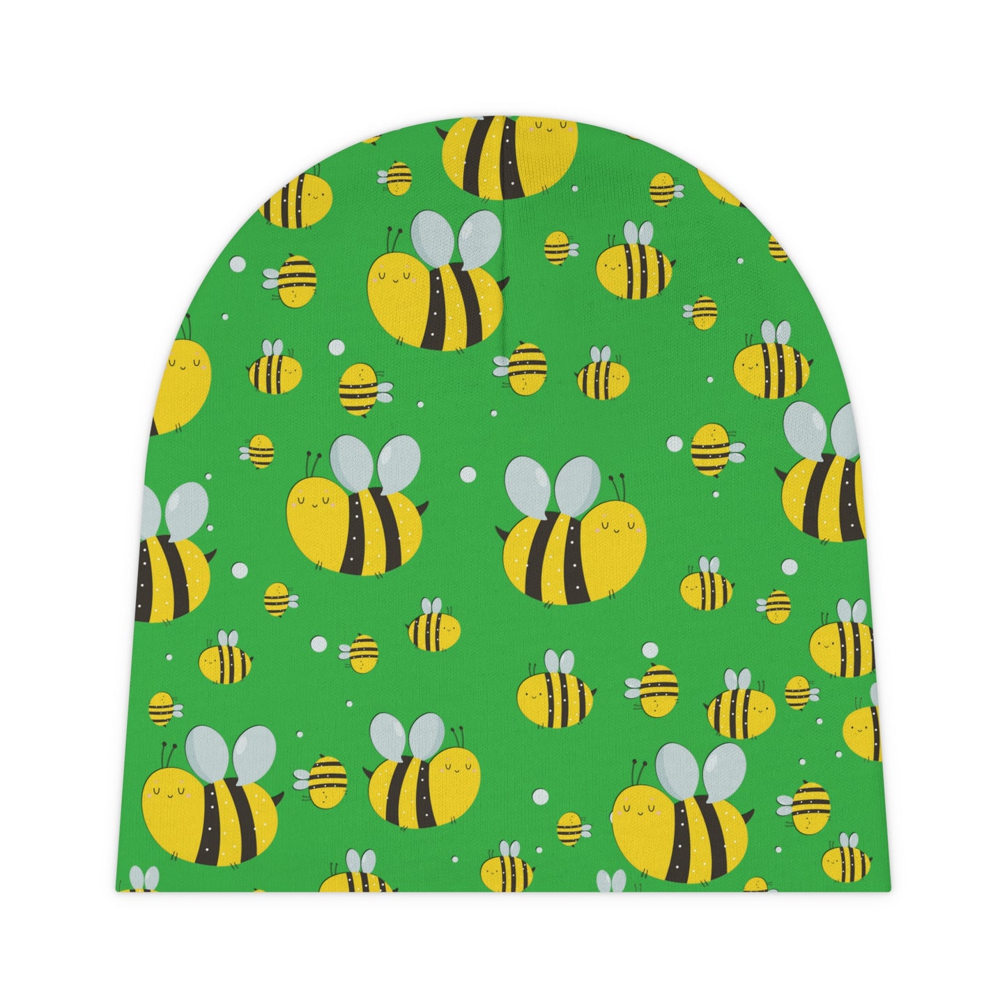 Lots of Bees - Lime Green 21C12E - Baby Beanie (AOP)