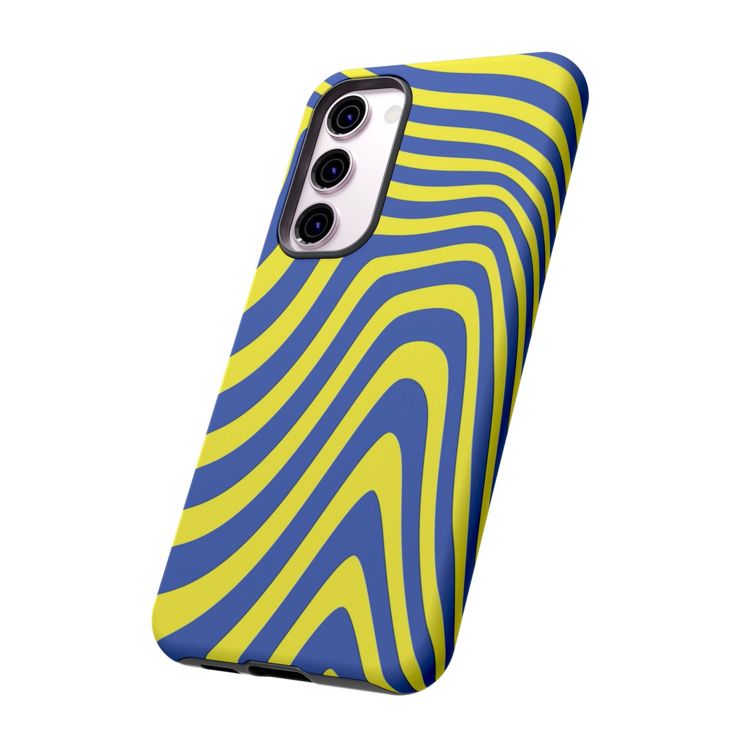 Retro wavy - yellow and blue - Tough Cases