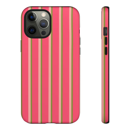 Pink and green stripes - Tough Cases