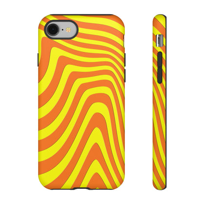 Retro wavy - yellow and orange - Tough Cases