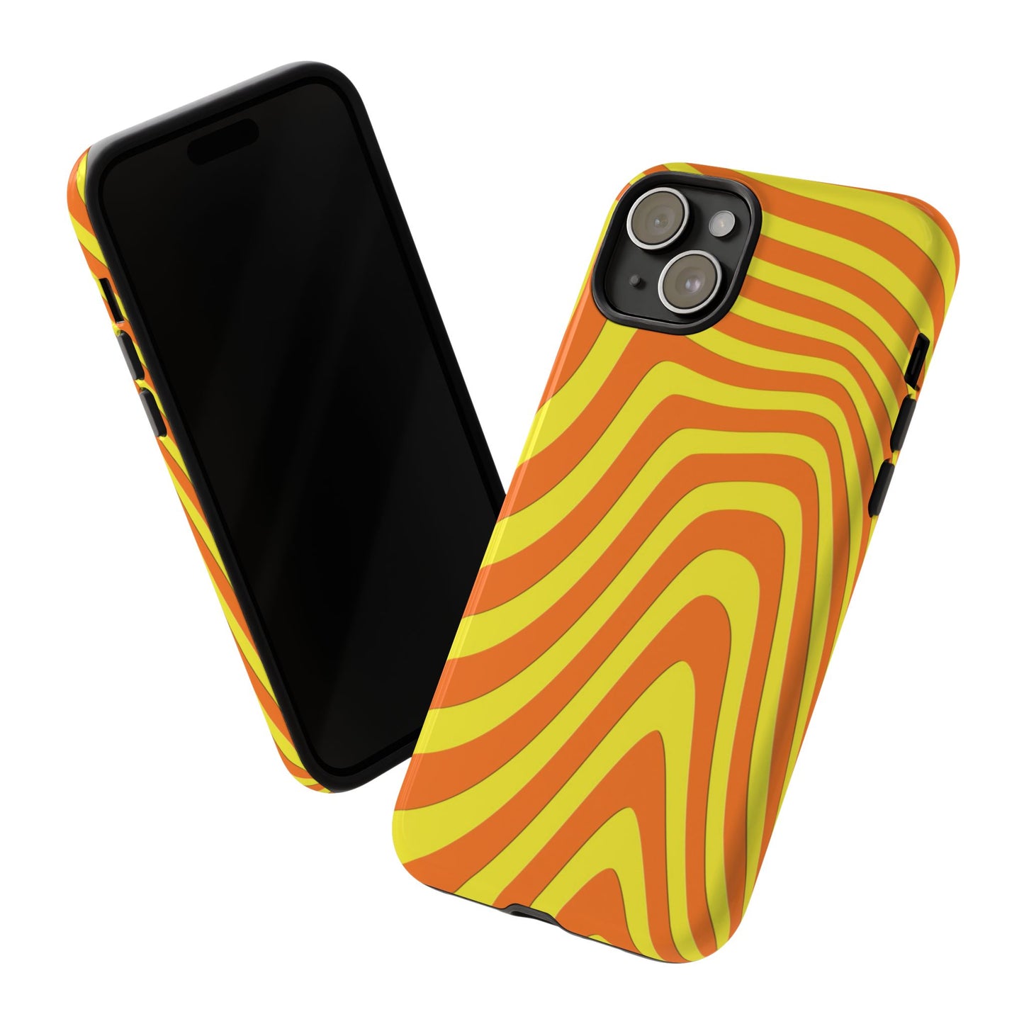 Retro wavy - Yellow and Orange - Tough Cases