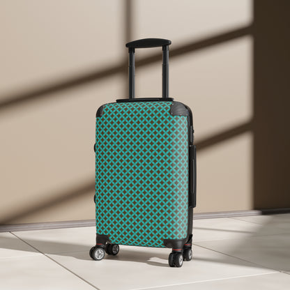 Moroccan Prints - Teal - Brown - Suitcase