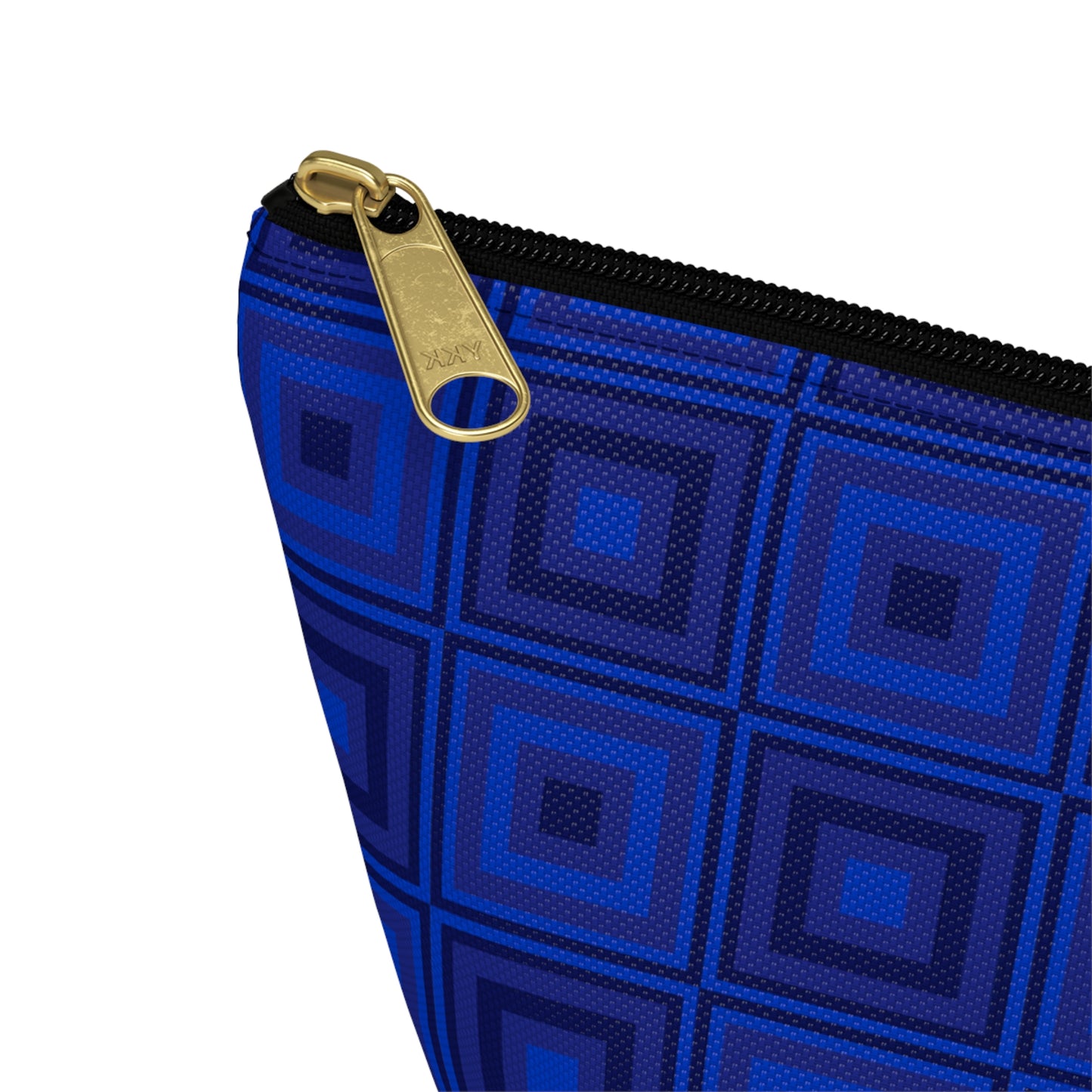 Blue Squares - Accessory Pouch w T-bottom