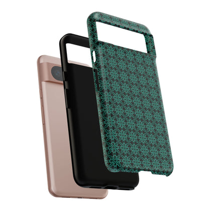 Vibrant Kaleidoscope - Turquoise - Black - Tough Cases