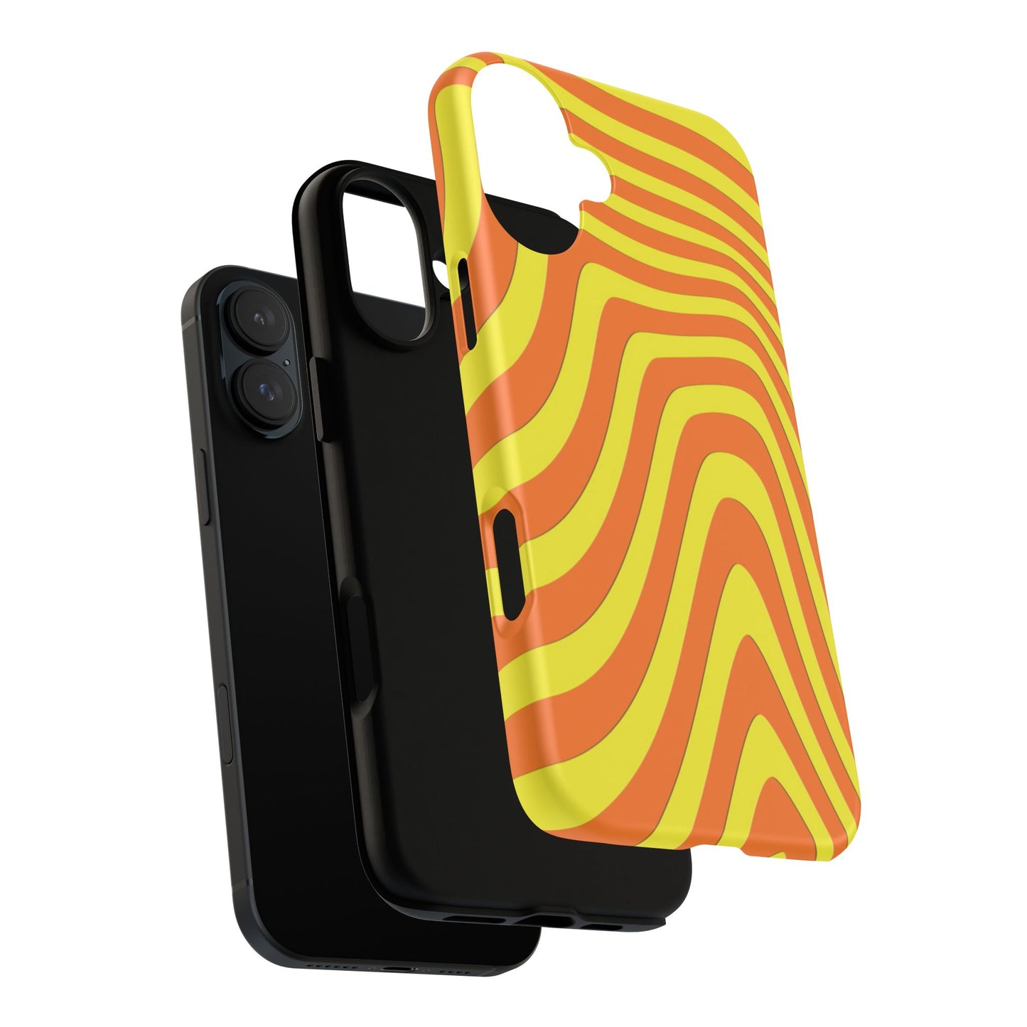 Retro wavy - Yellow and Orange - Tough Cases