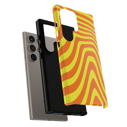 Retro wavy - Yellow and Orange - Tough Cases