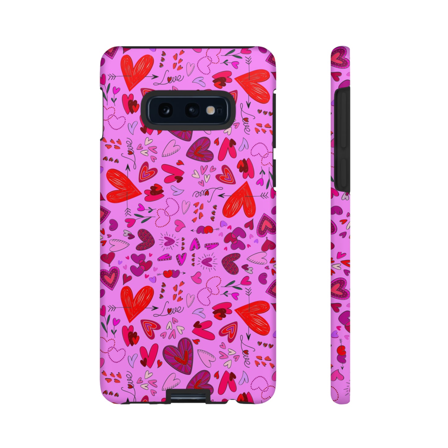 Heart Doodles - Fuschia Pink ff8eff - Tough Cases