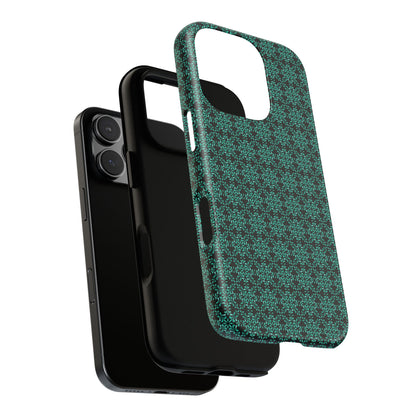 Vibrant Kaleidoscope - Turquoise - Black - Tough Cases