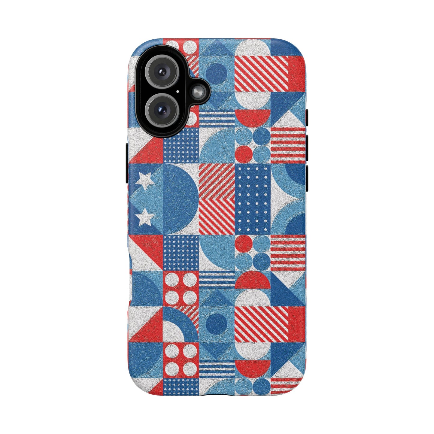 Red White and Blue Bold Pattern - BIG - Oil Paint Texture - Tough Cases