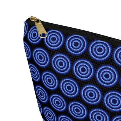Colorful Circles - Blue - Black - Accessory Pouch w T-bottom