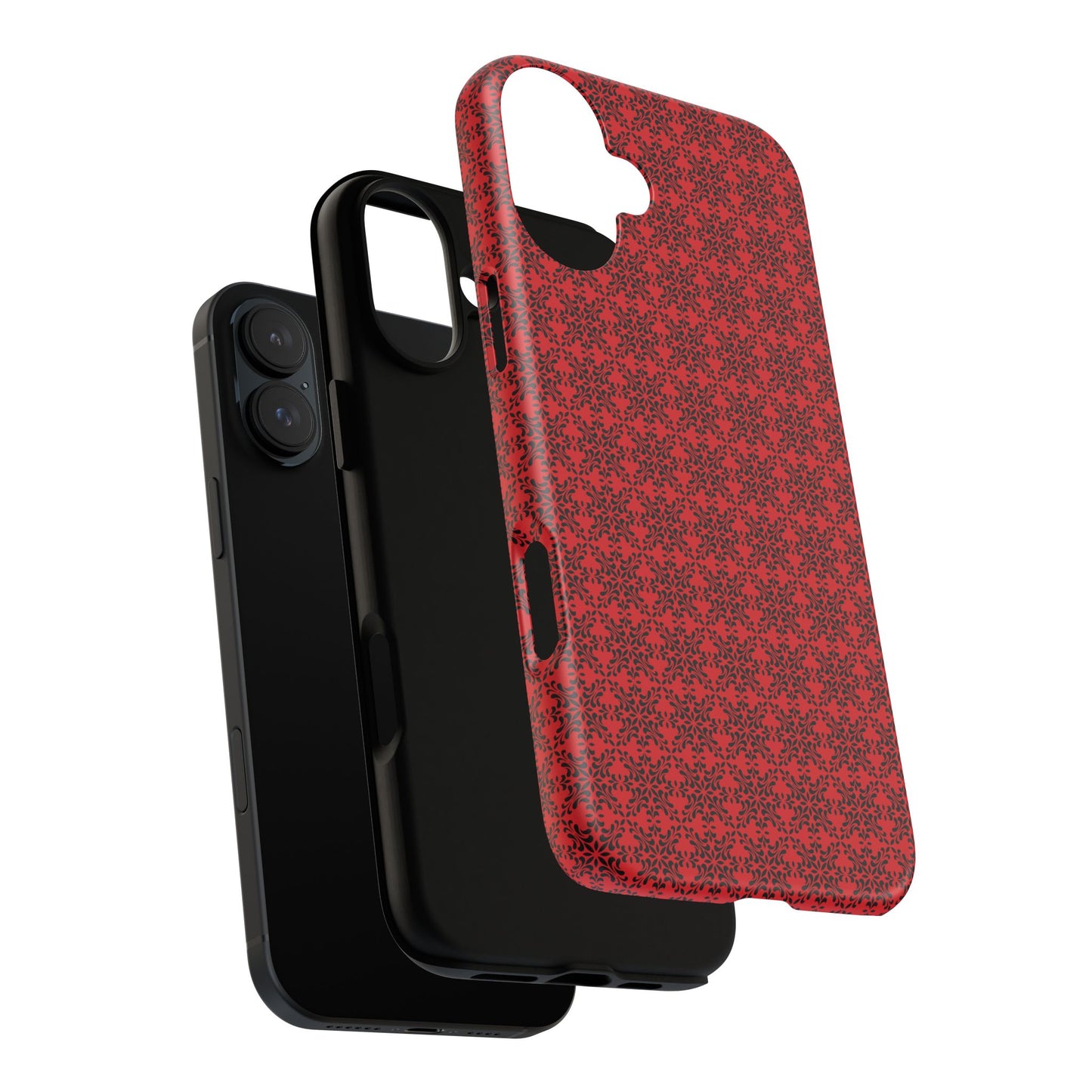 Vibrant Kaleidoscope - Black - Scarlet - Tough Cases