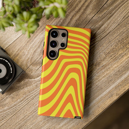 Retro wavy - Yellow and Orange - Tough Cases