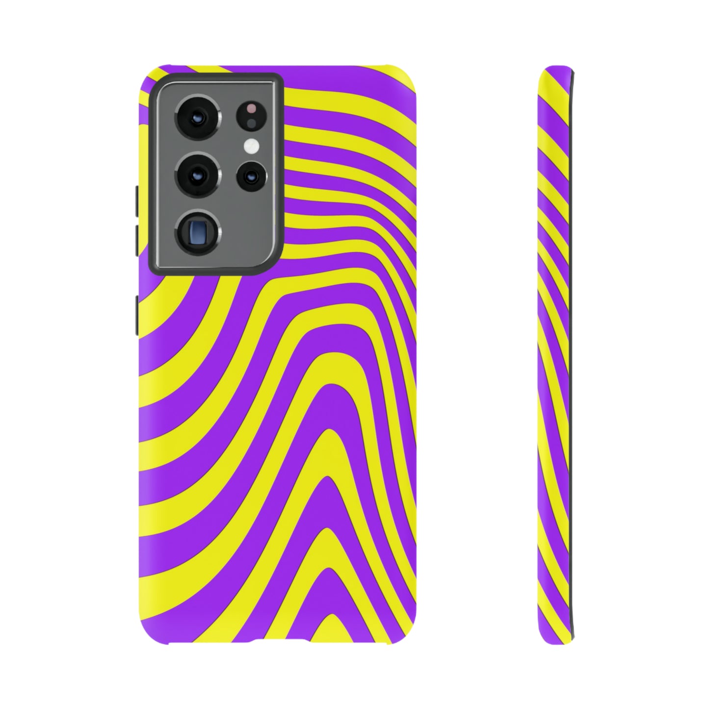 Retro wavy - yellow and purple - Tough Cases