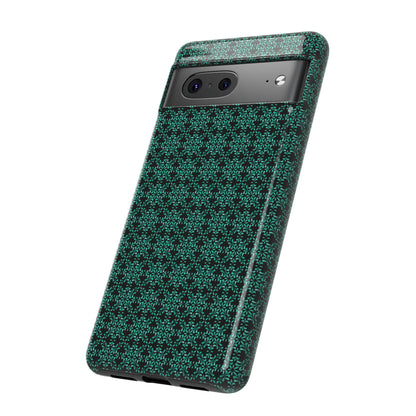 Vibrant Kaleidoscope - Turquoise - Black - Tough Cases