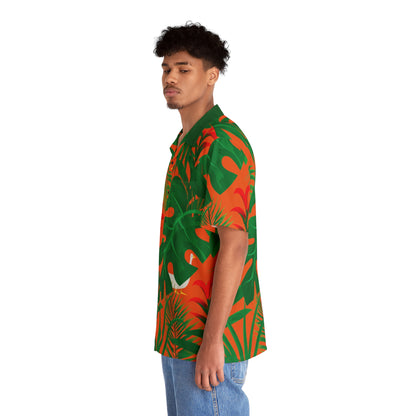 Tropical Hideaway - Pumpkin f16220 - Men's Hawaiian Shirt