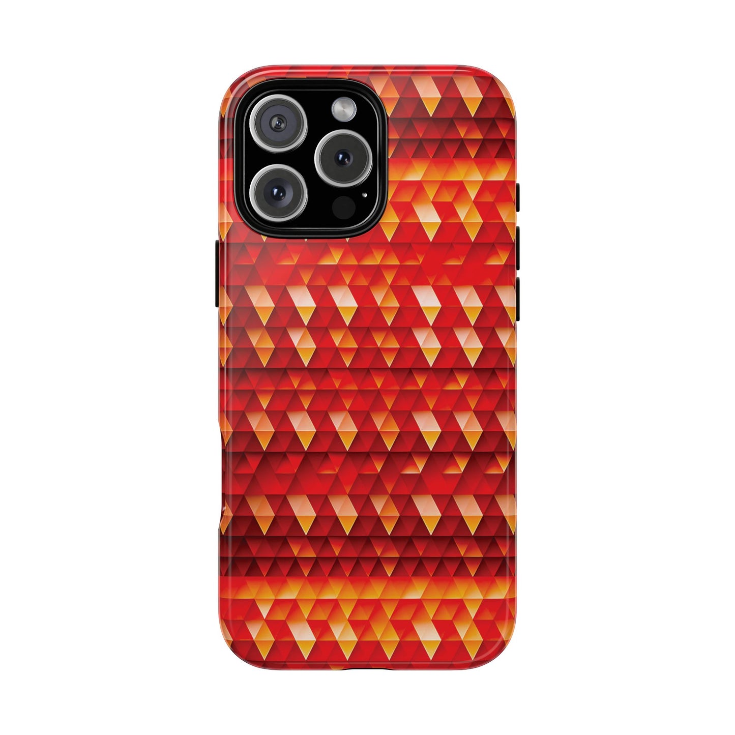 Geometric Flame - Red Triangles - Boston University Red d00000 - Tough Cases