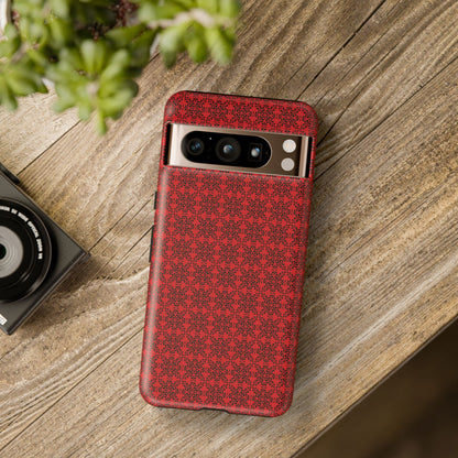 Vibrant Kaleidoscope - Black - Scarlet - Tough Cases