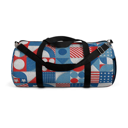 Red White and Blue Bold Pattern - Oil Paint Texture - Duffel Bag