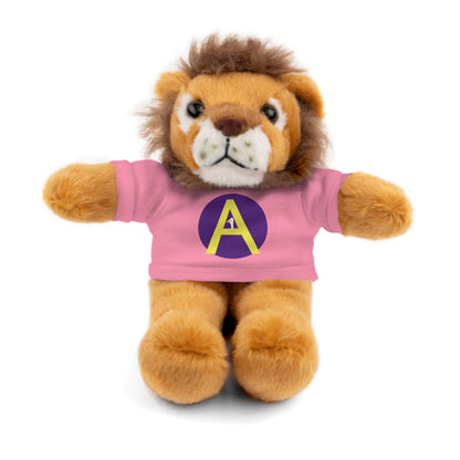 Monogram - A - Purple Yellow - Stuffed Animals with Tee