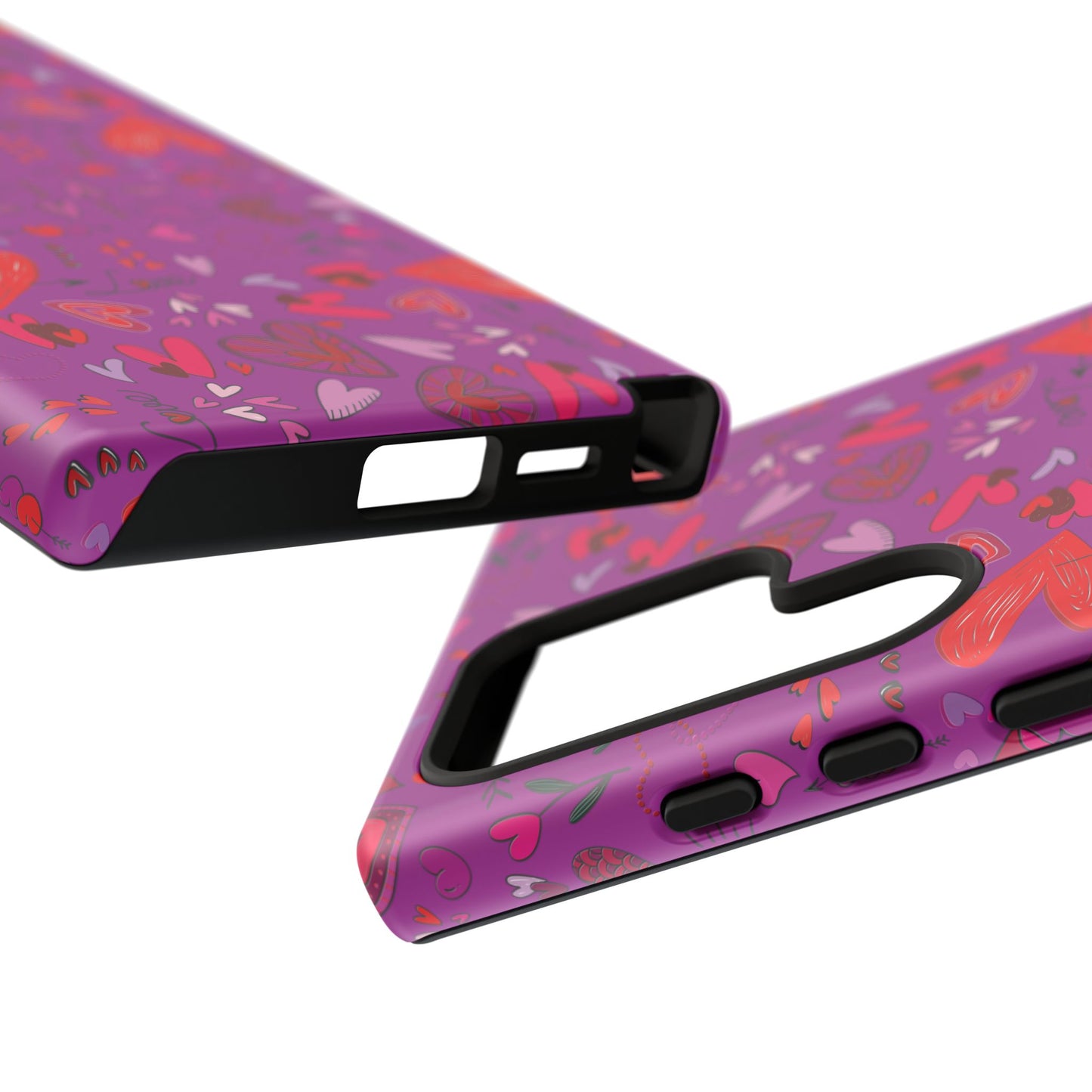 Heart Doodles - Deep Magenta B805AE - Tough Cases