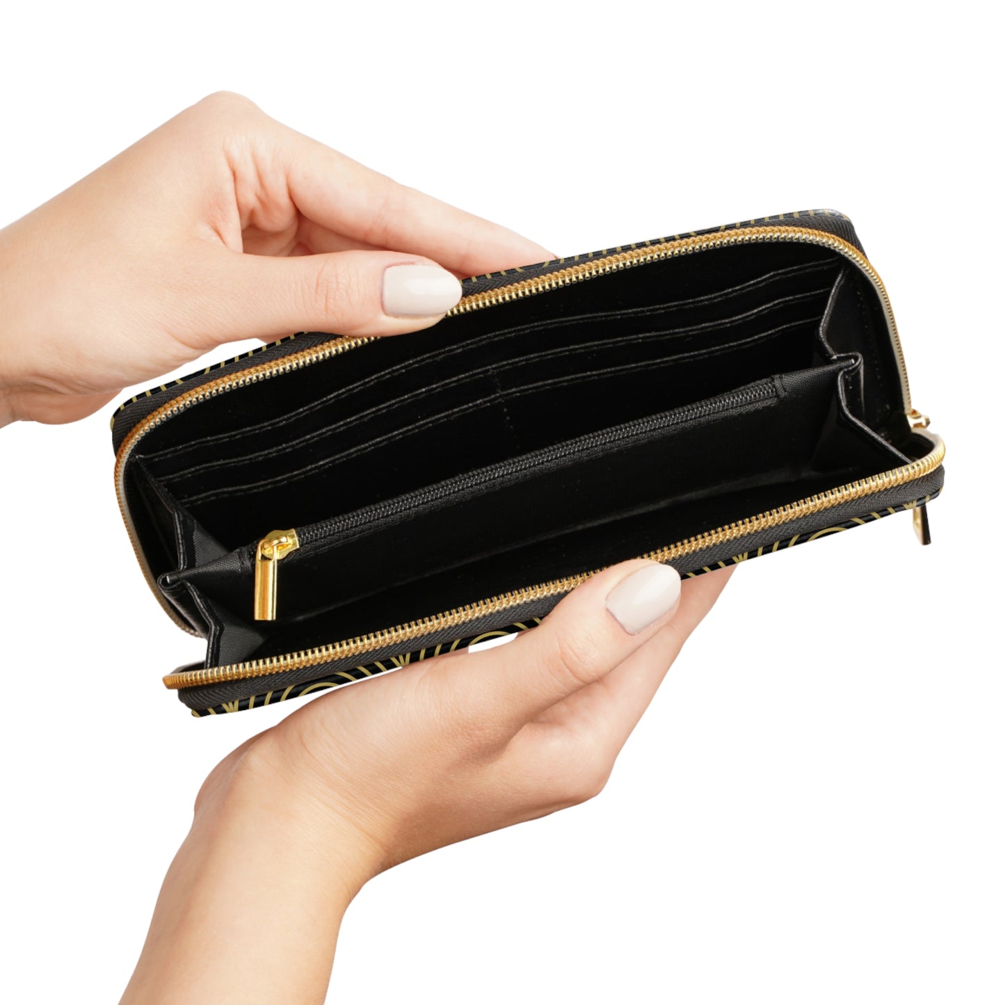Art Deco 10 - Black 000000 - Zipper Wallet