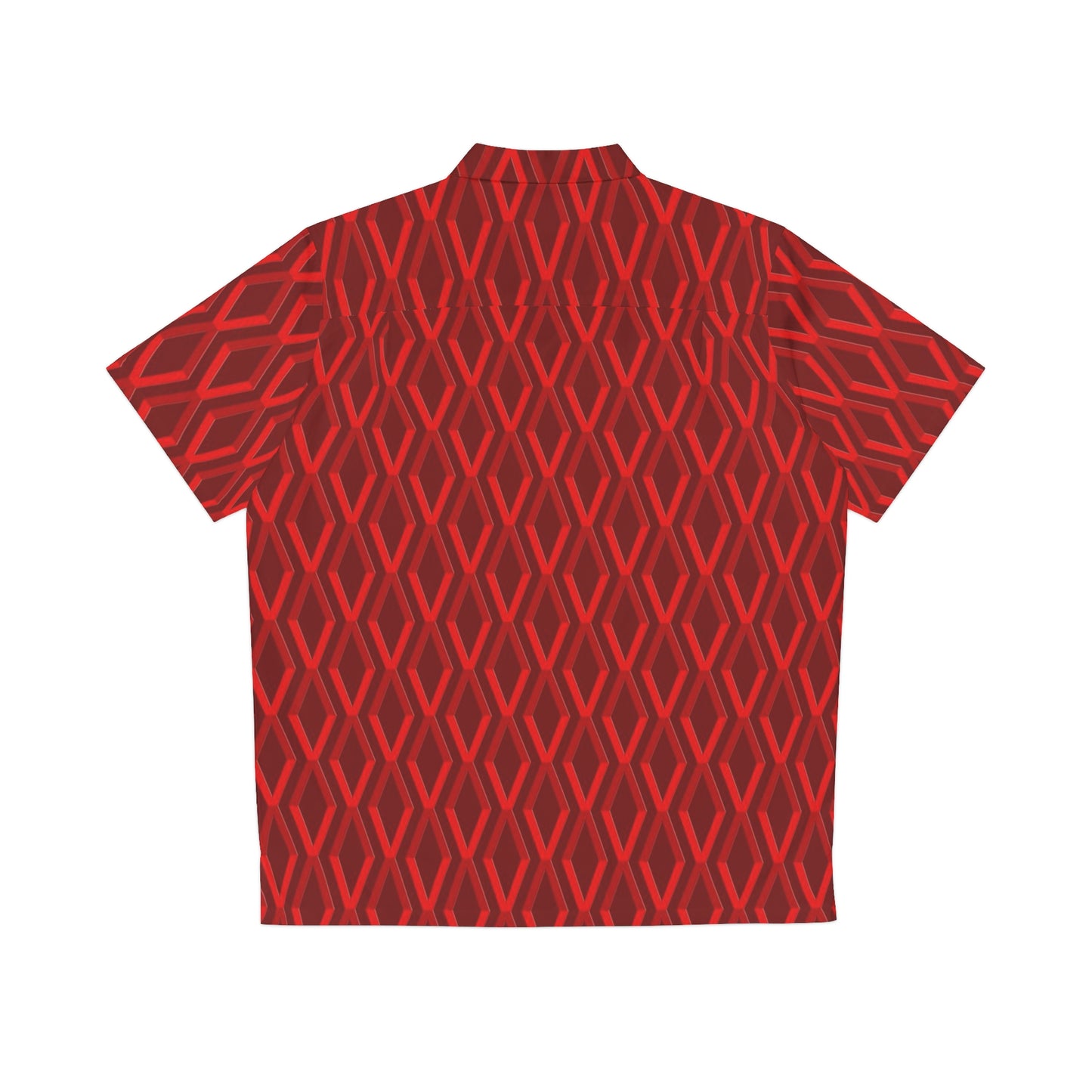 Diamond Geometric Pattern6 - Reds - Men's Hawaiian Shirt