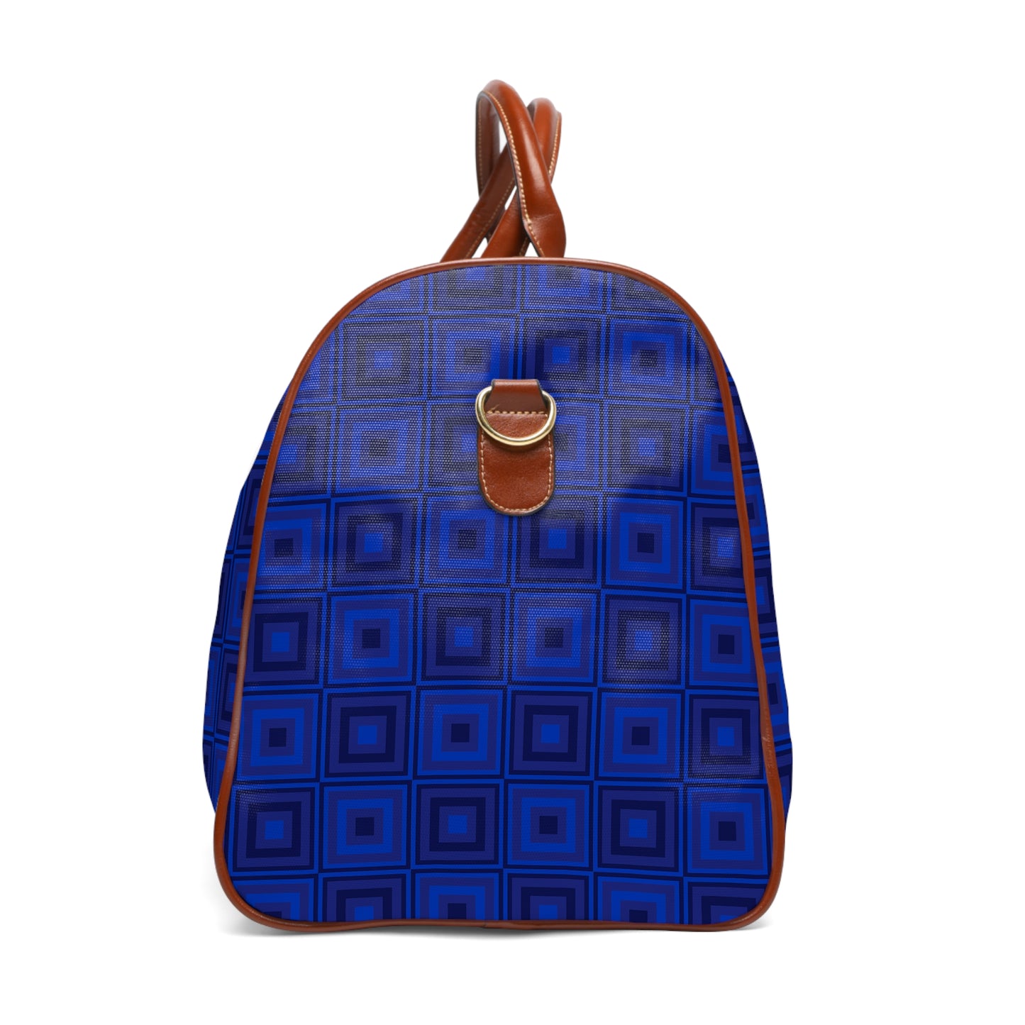 Blue Squares - Waterproof Travel Bag