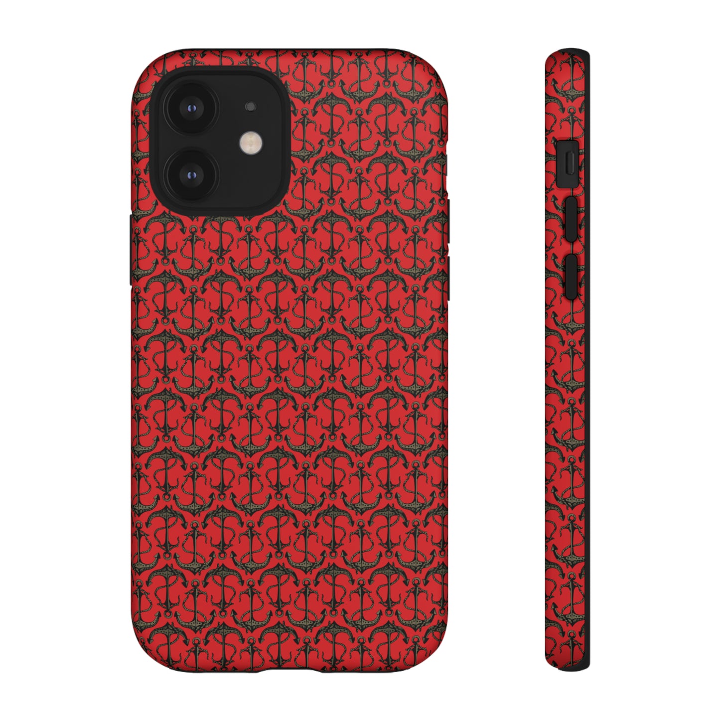 Anchors Away - Black Gray - Scarlet de0000 - Tough Cases