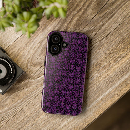 Vibrant Kaleidoscope - Purple - Black - Tough Cases