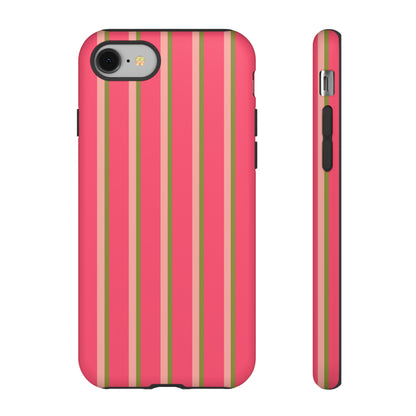 Pink and green stripes - Tough Cases