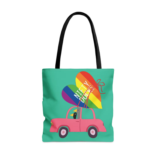 Ducks delivering a lot of love - Pride - Turquoise 12d3ad - Tote Bag