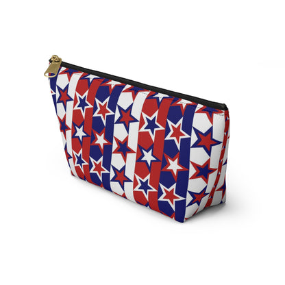 Red White and Blue Stars - Stripes - Accessory Pouch w T-bottom