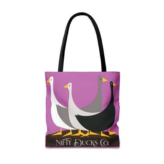 Nifty Ducks Co. Logo - Orchid d173cc - Tote Bag