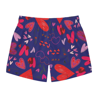 Hearts Doodles - Ultramarine 160987 - Swim Trunks