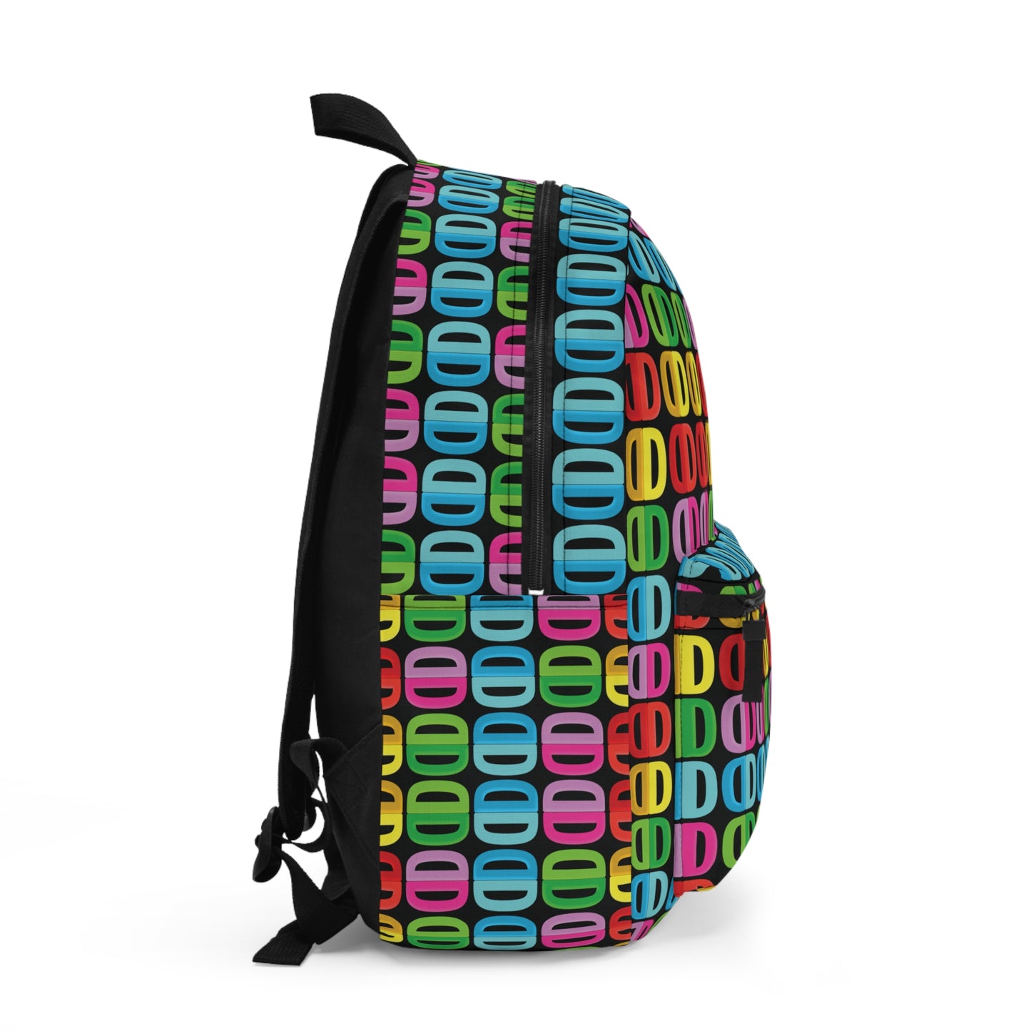 Letter Art - D - Black 000000 - Backpack