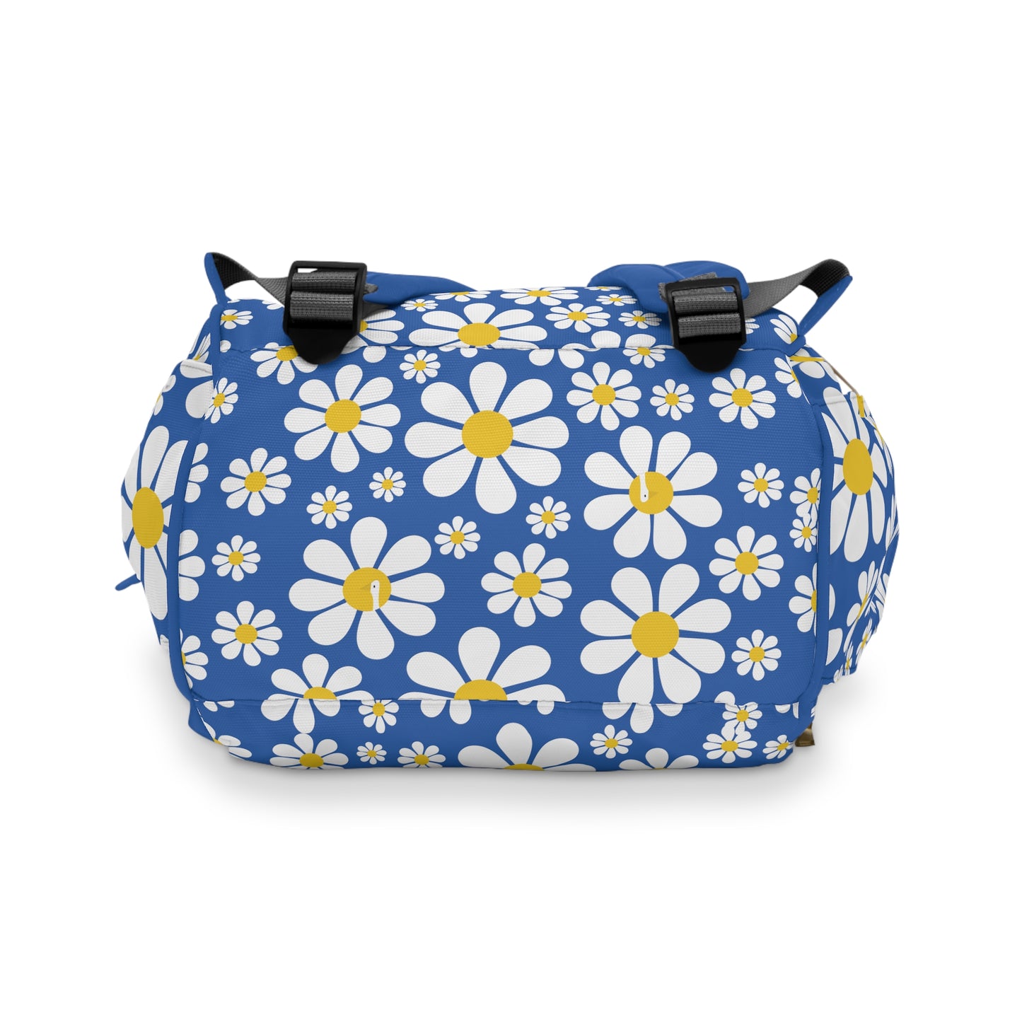 Ducks in Daisies - Denim 0066cc  - Multifunctional Diaper Backpack