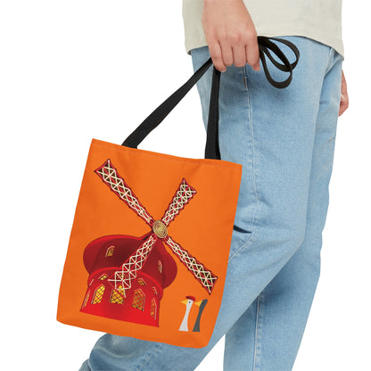 Ducks Visit Moulin Rouge - Orange ff8000 - Tote Bag