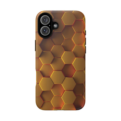 Hexagonal pattern - Gold - Tough Cases