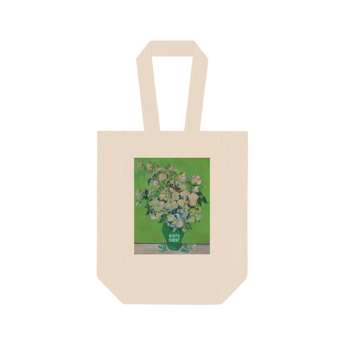 Roses - 1890 - van Gogh - Double Wine Tote Bag