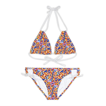 Bold Geometric pattern - Strappy Bikini Set